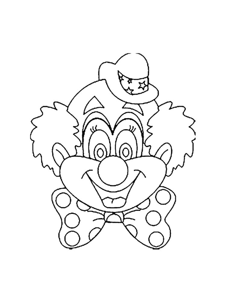 Розмальовки Клоун - Розмальовки для маленьких 