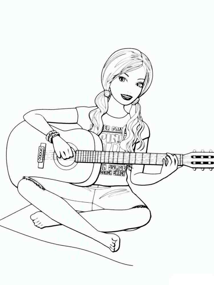 Розмальовки Барбі - Розмальовки для дівчаток 