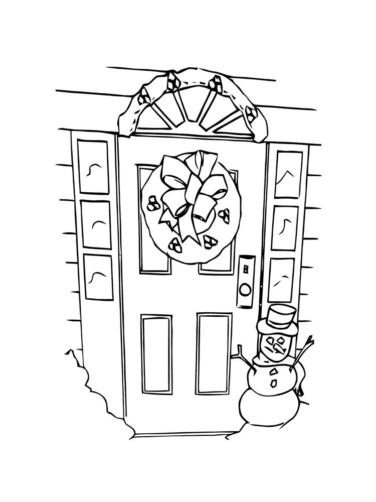 Розмальовки Двері - Розмальовки для маленьких 
