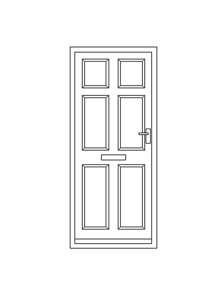 Розмальовки Двері - Розмальовки для маленьких 