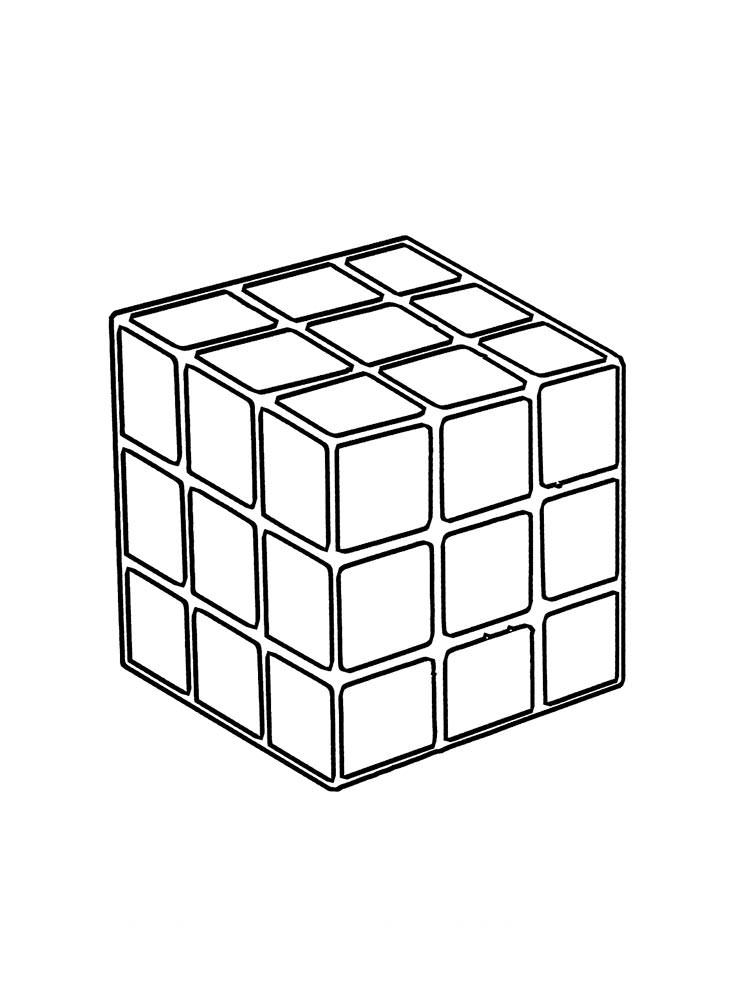 Розмальовки Кубик Рубіка - Розмальовки для маленьких 