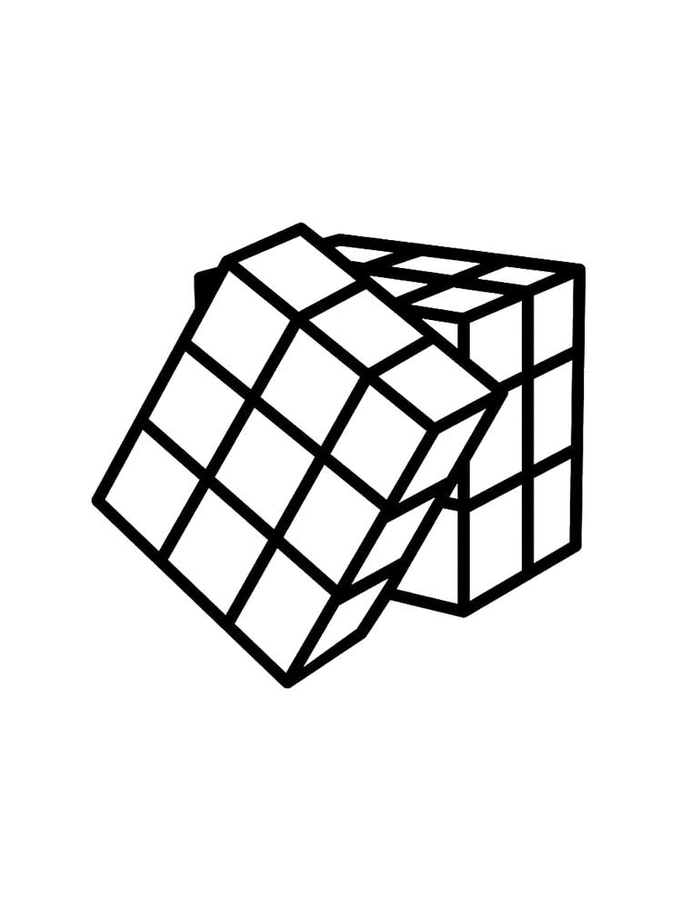 Розмальовки Кубик Рубіка - Розмальовки для маленьких 