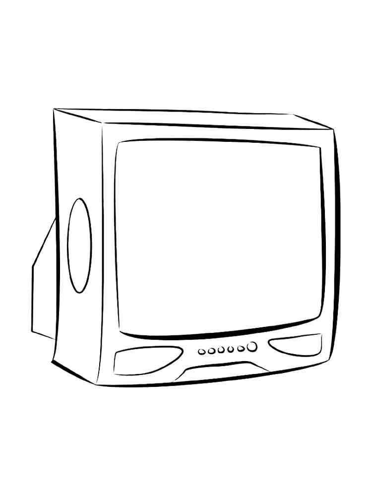 Розмальовки Телевізор - Розмальовки для маленьких 