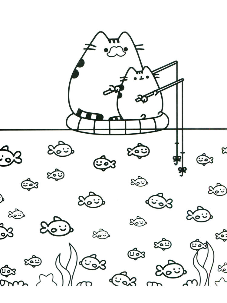 Розмальовки Кіт Пушин - Розмальовки для дівчаток 