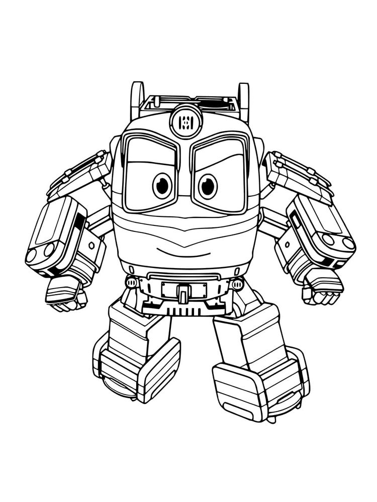 Розмальовки Роботи поїзда - Розмальовки з мультфільмів 