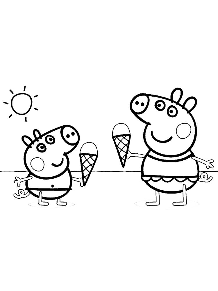 Розмальовки Свинка Пеппа - Розмальовки з мультфільмів 