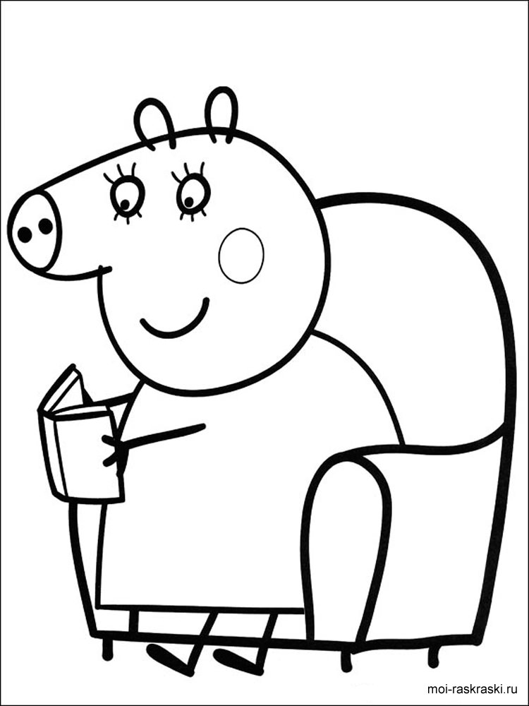 Розмальовки Свинка Пеппа - Розмальовки з мультфільмів 