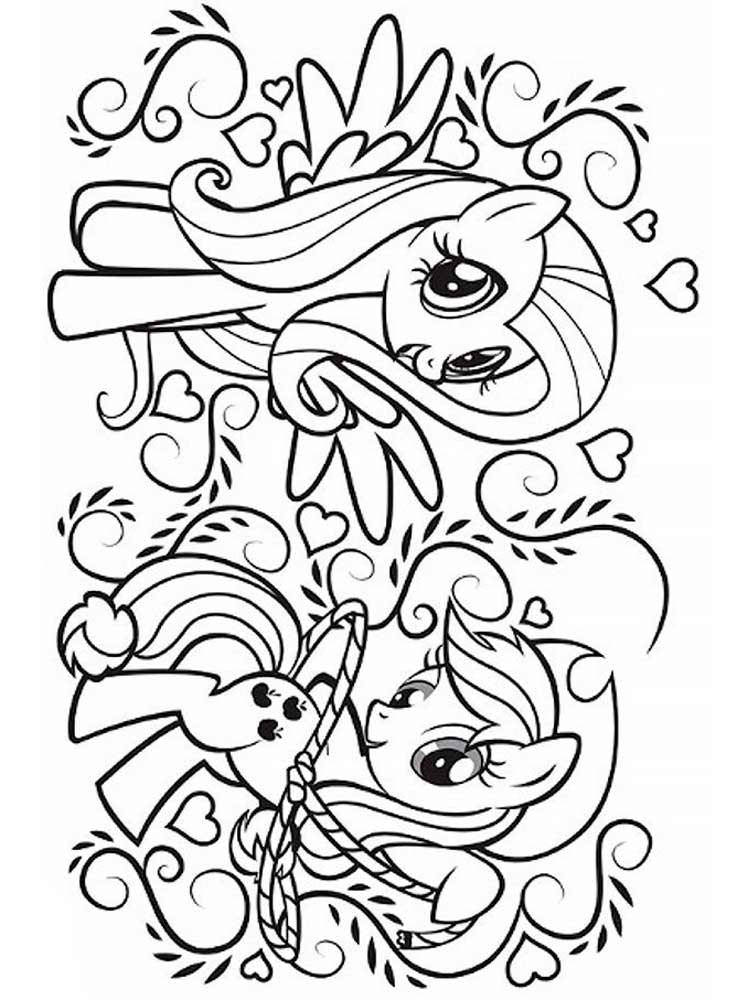 Розмальовки Май Літл Поні - Розмальовки для дівчаток 