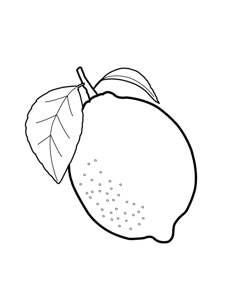 Розмальовка Лимон - Овочі та фрукти 