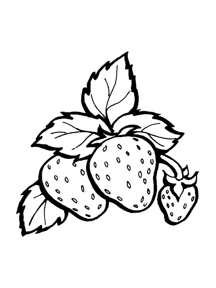 Розмальовка Полуниця - Овочі та фрукти 