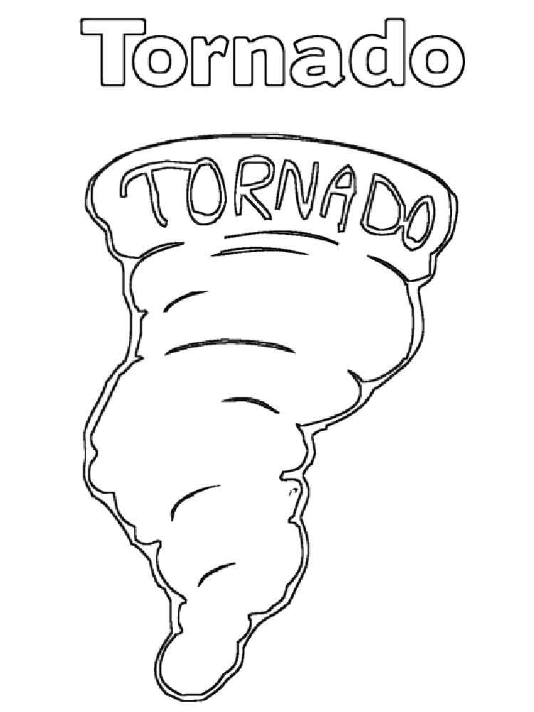 Розмальовки Торнадо - Розмальовки Природа 