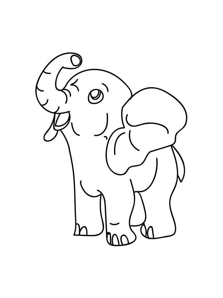Розмальовки Слон - Розмальовки Тварин 
