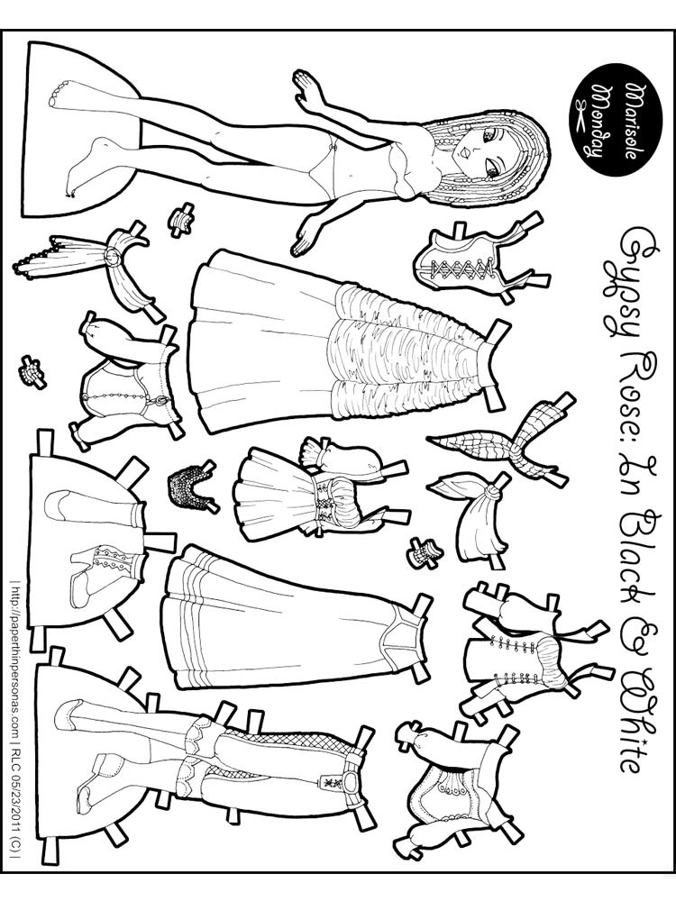 Розмальовки Одевалки - Розмальовки для дівчаток 
