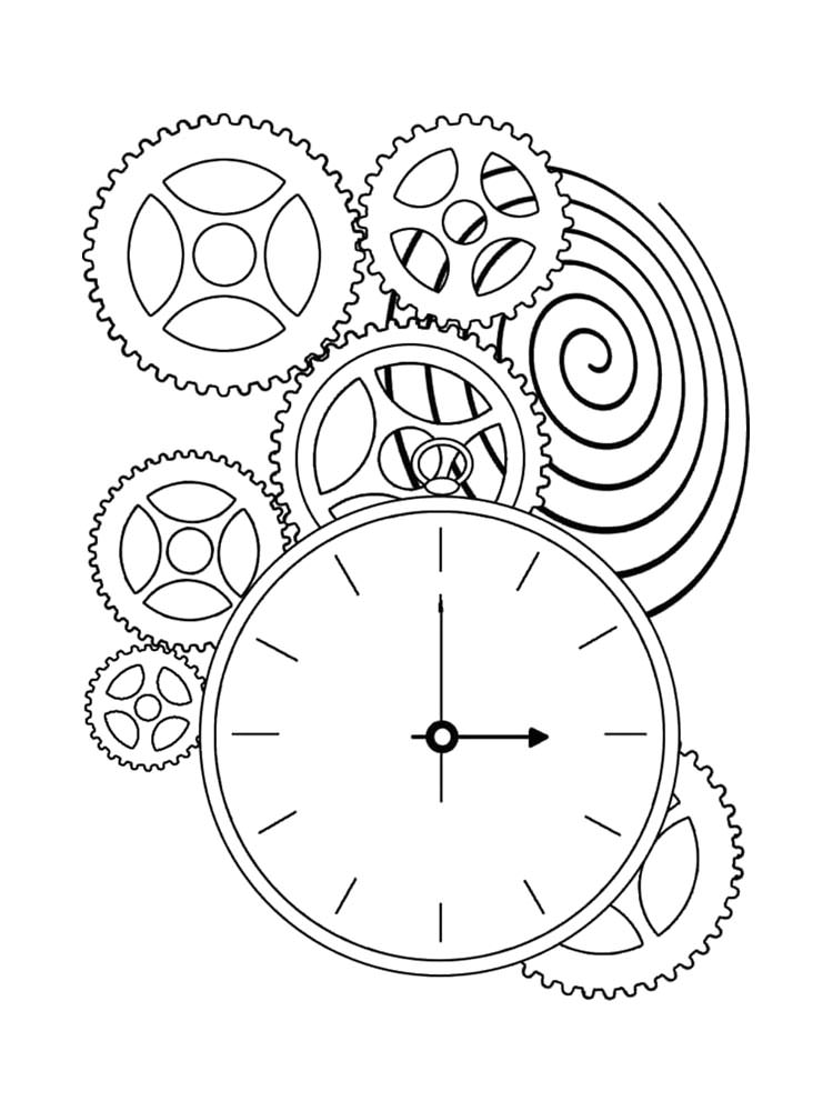 Розмальовка Годинник - Різні розмальовки 
