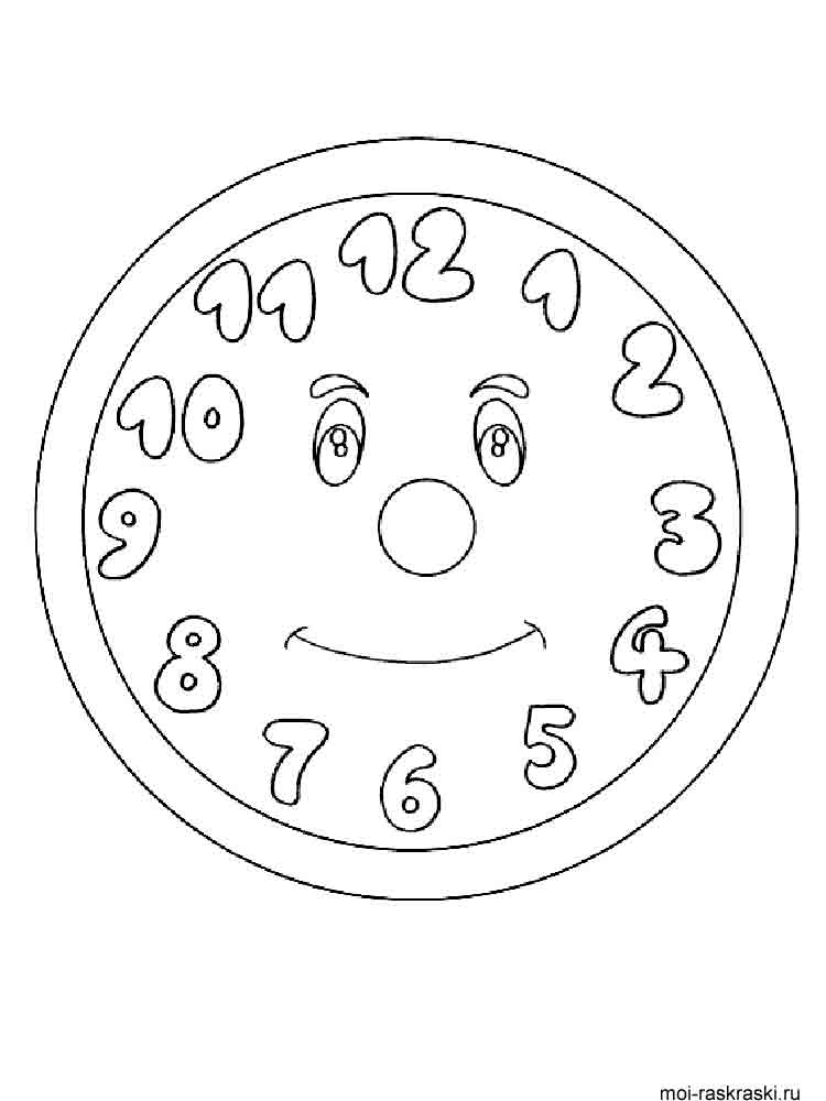 Розмальовка Годинник - Різні розмальовки 