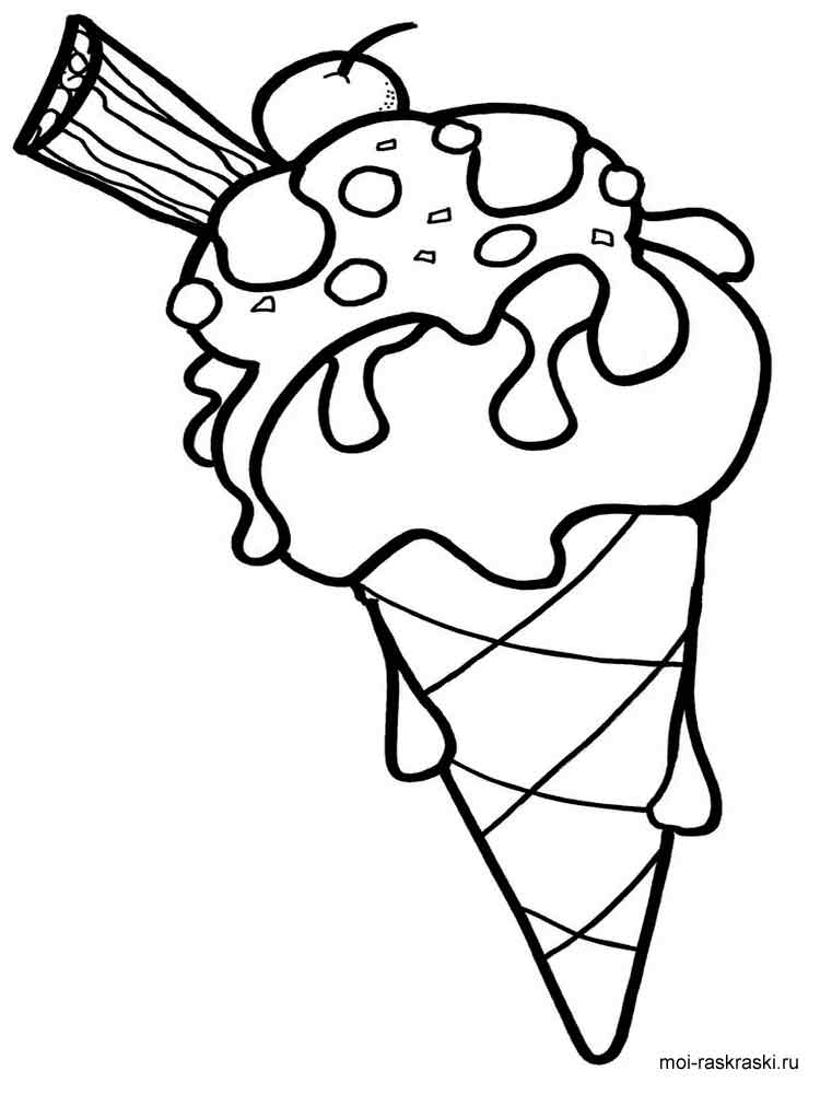 Розмальовка Морозиво - Різні розмальовки 