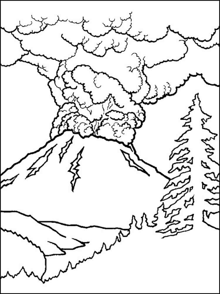 Розмальовки Вулкан - Різні розмальовки 