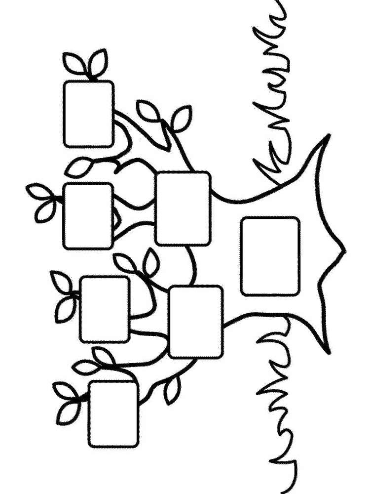 Розмальовки Дерево сімї - Різні розмальовки 