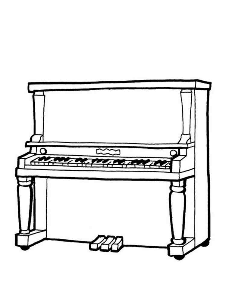Розмальовки Піаніно - Різні розмальовки 