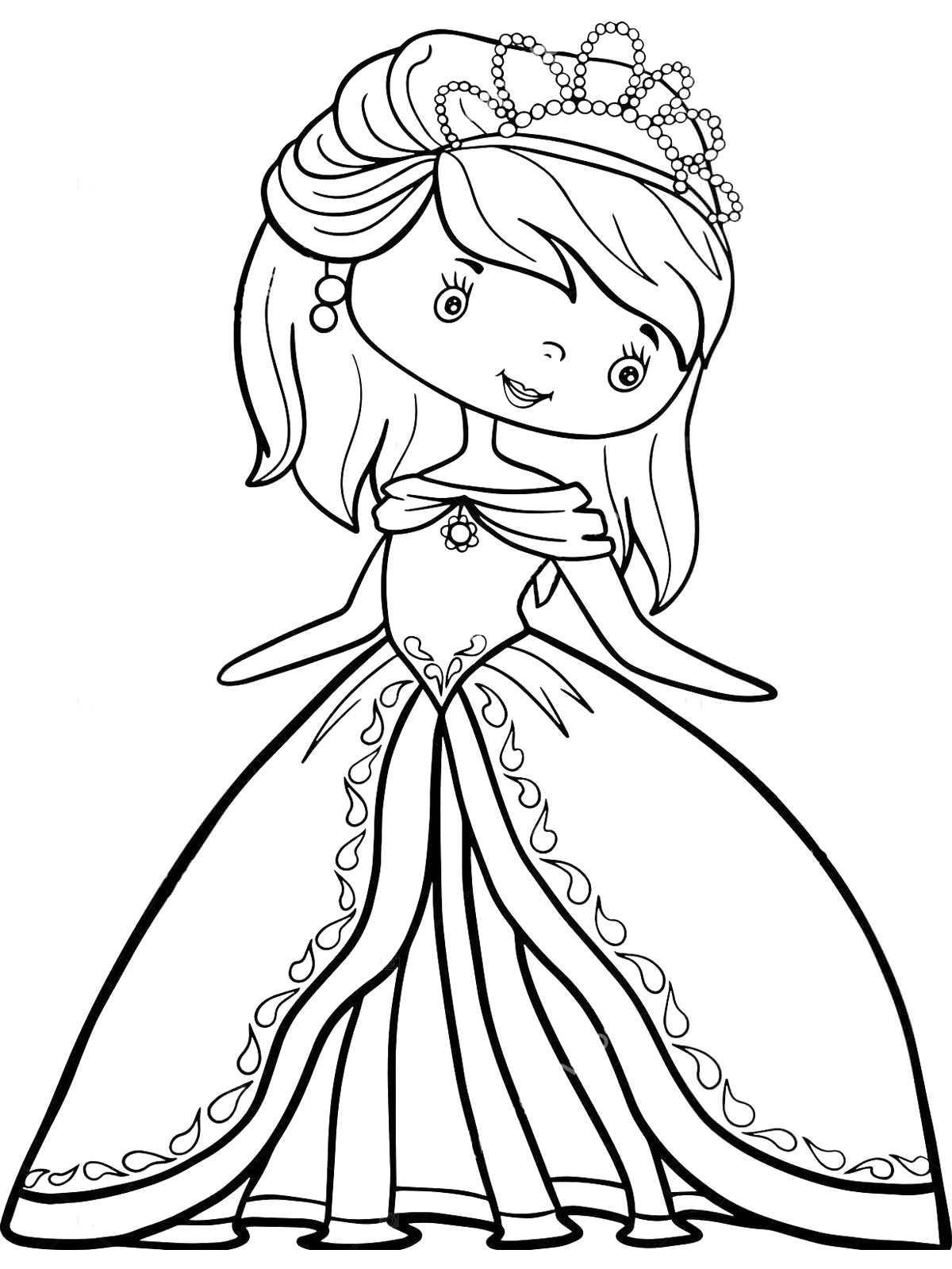 Розмальовка Принцеси - Розмальовки для дівчаток 