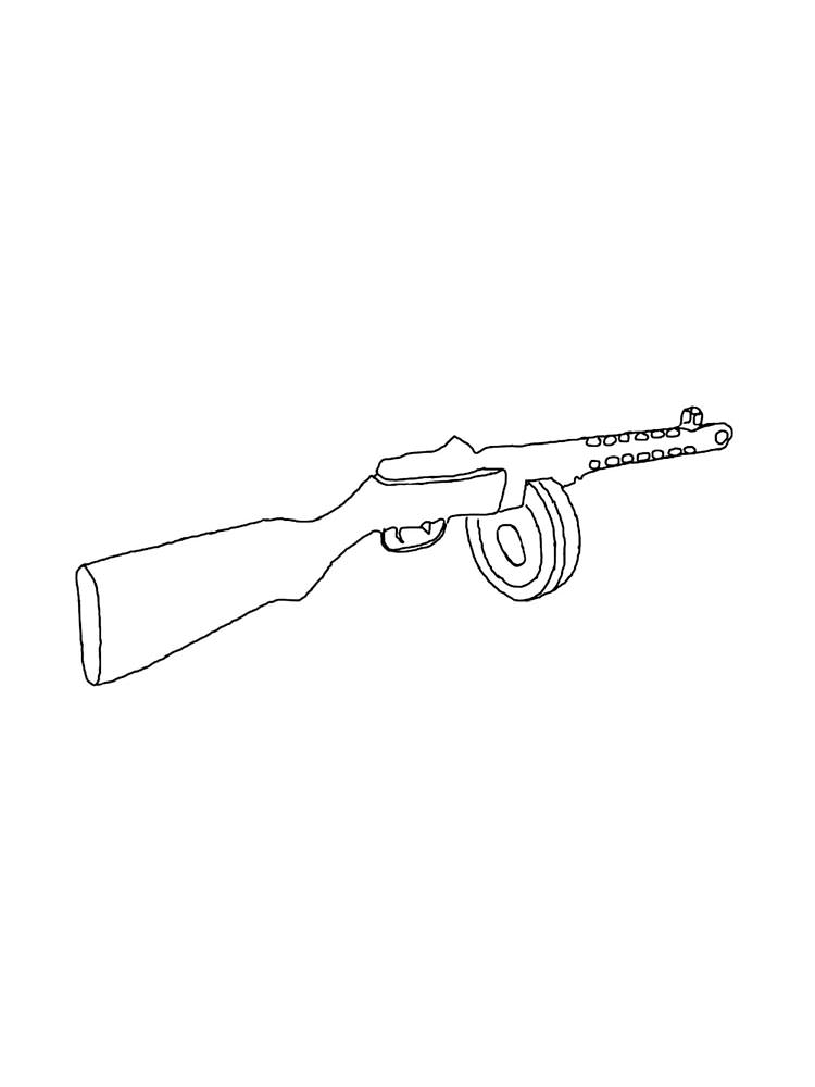 Розмальовки Кулемет - Розмальовки для хлопчиків 