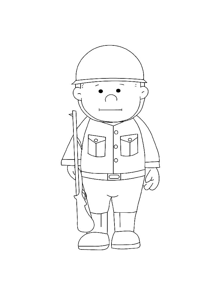 Розмальовки Солдат - Розмальовки для хлопчиків 