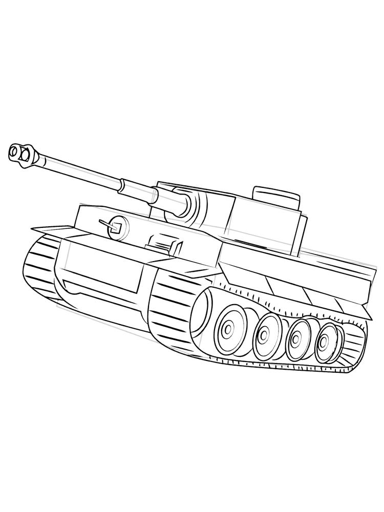 Розмальовки танк Тигр - Розмальовки для хлопчиків 