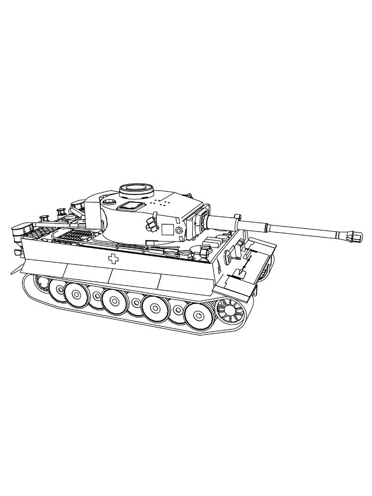 Розмальовки танк Тигр - Розмальовки для хлопчиків 
